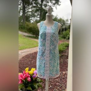 NWT Lilly Pulitzer Rosalie Shift Dress. Size 6 Resort White Geo🌴🦋